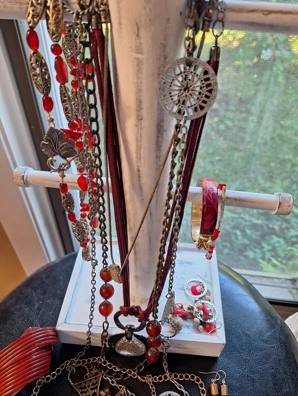 RED Statement Jewelry Lot EDGY Brutalist Gothic Bundle Vacation or Office READY